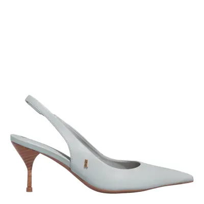 Scarpin Couro Confort Azul Acqua