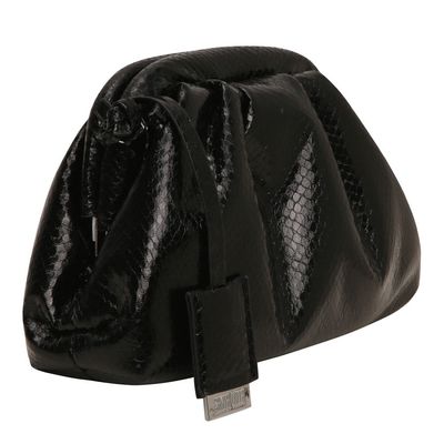 Bolsa Mini Cobra Brilho Preta