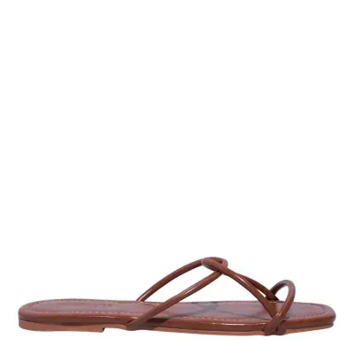 Rasteira Napa Madri Caramel