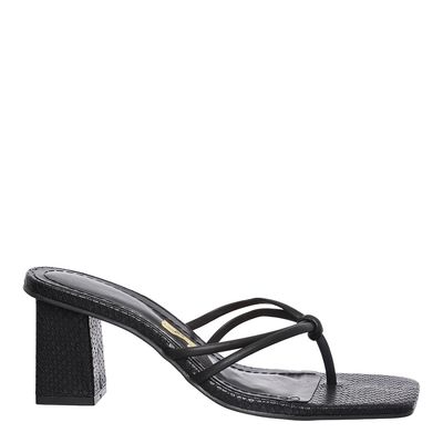 Mule Snake Bico Quadrado Preta