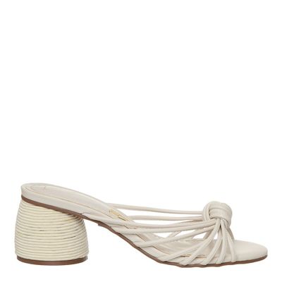 Mule Salto Redondo Cordão Off White