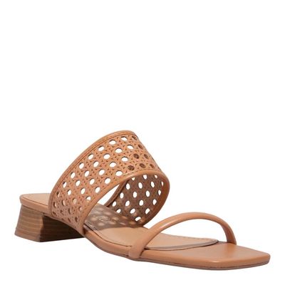 Mule Couro Trisse Doce De Leite