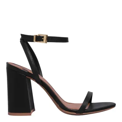 Sandalia Couro Pelica Soft Preto