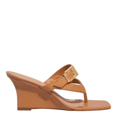 Sandalia Couro Pelica Soft Doce De Leite