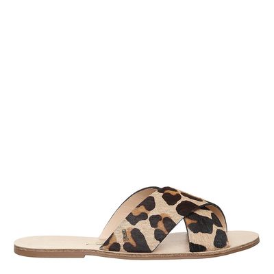 Rasteira Tira Cruzada Animal Print