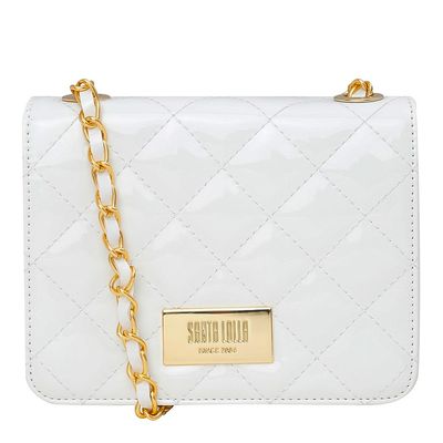 Bolsa Mini Envernizada Branca