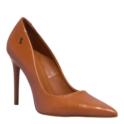 Scarpin Couro Confort Doce De Leite