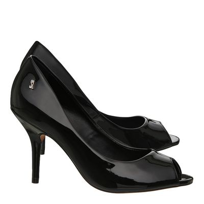 Peep Toe Envernizado Classic Preto