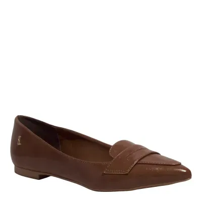 Sapatilha Napa Madri Marrom Bico Fino