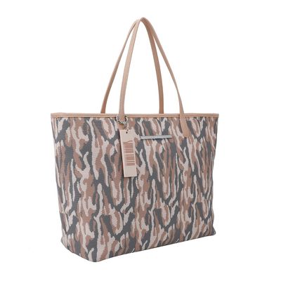 Bolsa Shopper Knit Camuflado Rosa