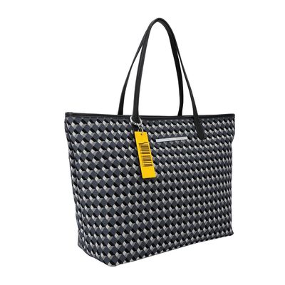 Bolsa Shopper Knit Cubos Preta