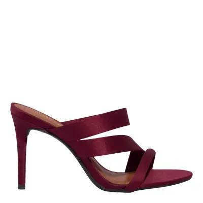 Mule Tecido Cetim Rainha Bordô