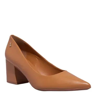 Scarpin Couro Pelica Soft Doce De Leite