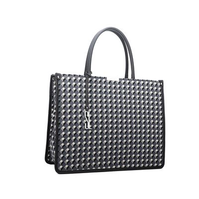 Bolsa Grande Knit Cubos Preta