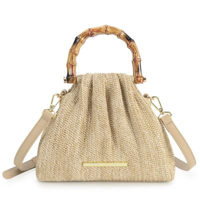 Bolsa Média Palha Bege