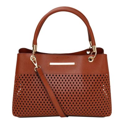 Bolsa Lasercut Risco Marrom