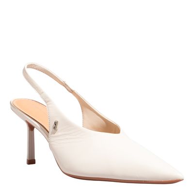 Scarpin Couro Pelica Soft New Marfim