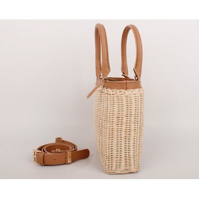 Bolsa Palha Média Caramelo