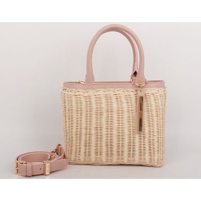 Bolsa Palha Média Rosa