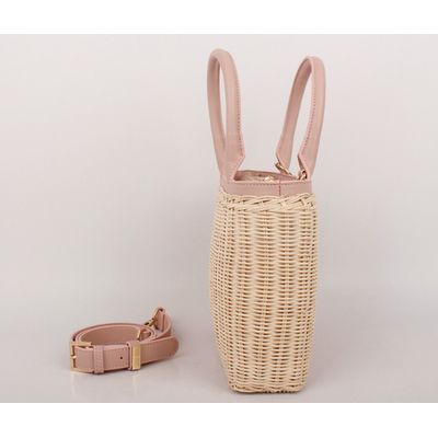 Bolsa Palha Média Rosa