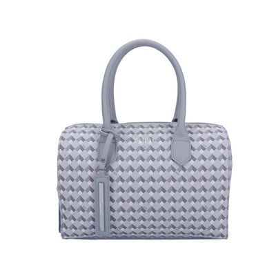 Bolsa Baú Risco Cubos Cinza