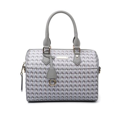 Bolsa Baú Tag Cubos Cinza
