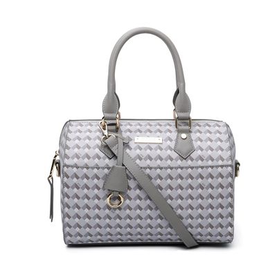 Bolsa Baú Tag Cubos Cinza