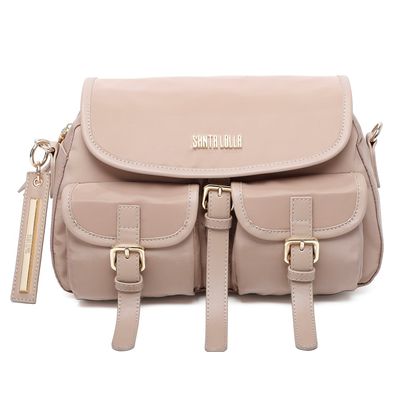Bolsa Carteiro Nylon Bege
