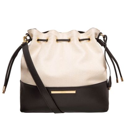 Bolsa Bucket Linho Preta