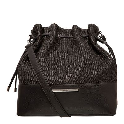 Bolsa Bucket Palha Preta
