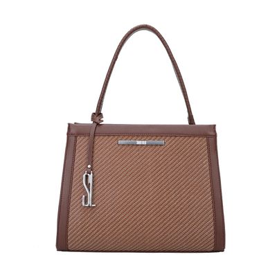 Bolsa Grande Tressê Caramelo