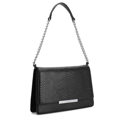 Bolsa Cobra Tag Corrente Preta