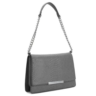 Bolsa Cobra Tag Corrente Cinza
