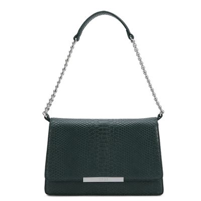 Bolsa Croco Tag Corrente Verde