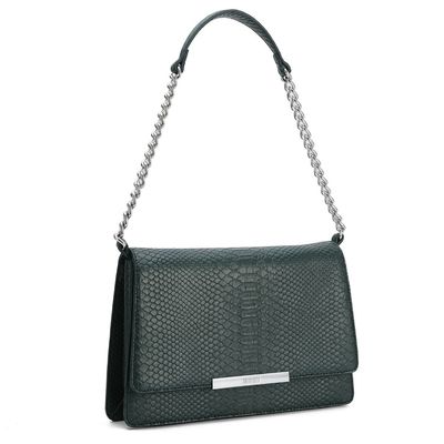 Bolsa Croco Tag Corrente Verde
