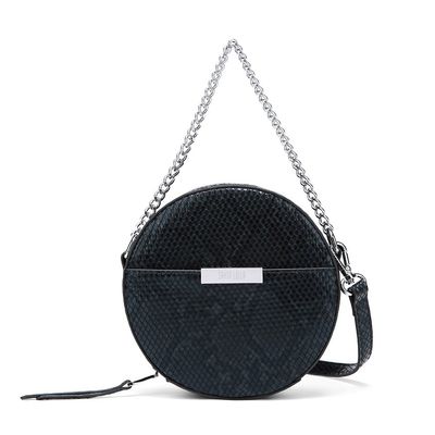Bolsa Redonda Cobra Corrente Preta
