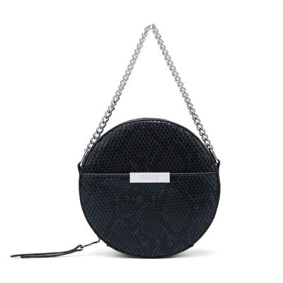 Bolsa Redonda Cobra Corrente Preta