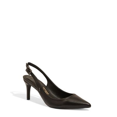 Scarpin Slingback Salto Médio Preto