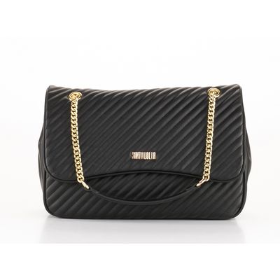 Bolsa Grande Matelassê Corrente Preta