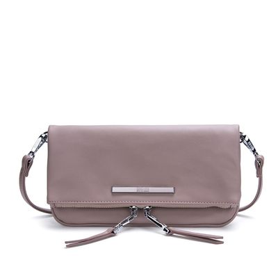 Bolsa Retangular Zíper Nude Rosado
