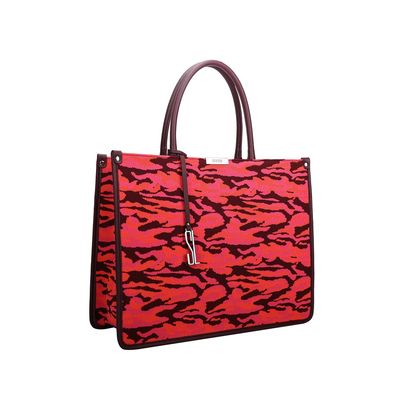 Bolsa Grande Knit Camuflado Vinho