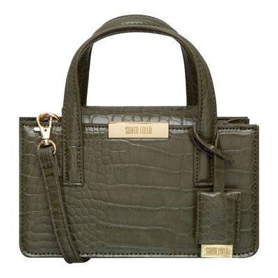 Bolsa Couro Croco Pequena Verde