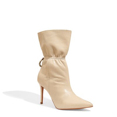 Bota Slouchy Off White Bico Fino