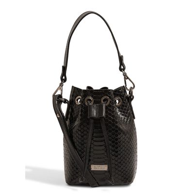 Bolsa Bucket Mini New Snake Preta