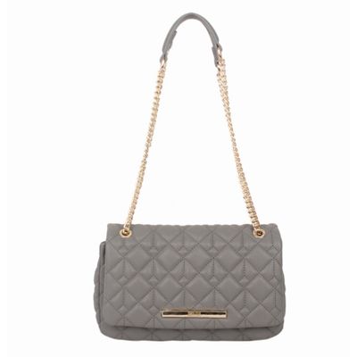 Bolsa Retangular Corrente Cinza