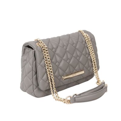 Bolsa Retangular Corrente Cinza