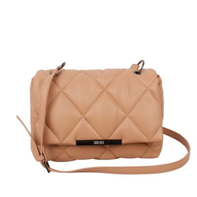 Bolsa Puffer Matelassê Bege Transversal