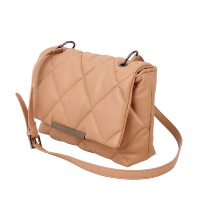 Bolsa Puffer Matelassê Bege Transversal