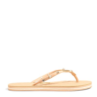 Flip Flop Matelassê Rebite Rosa Claro