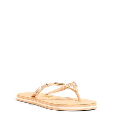 Flip Flop Matelassê Rebite Rosa Claro